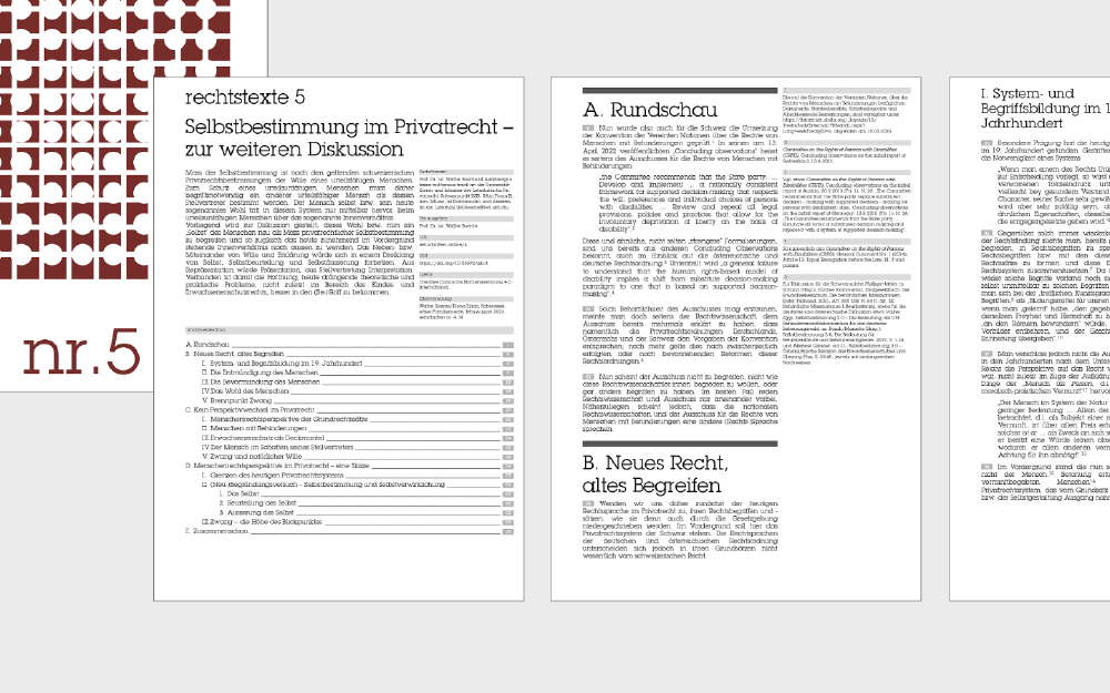Capture d’écran des tes trois premières pages PDF de rechtexte n5 avec la première mise en page