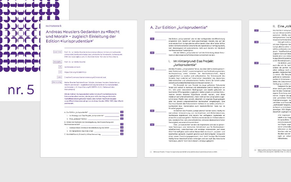 Capture d’écran des tes trois premières pages PDF de rechtexte n5 avec la deuxième mise en page